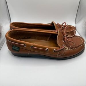 White‎ Mountain Boat Shoes Leather Loafer Moccasins Tan Size 7B Women's